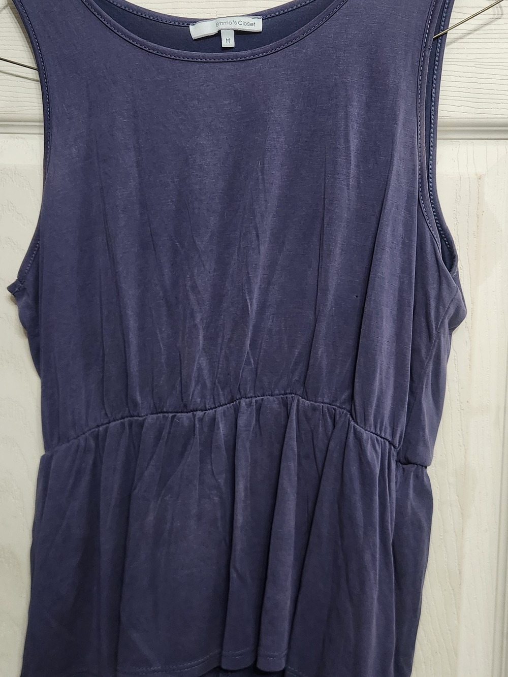 Women's Sleeveless Peplum Top - Indigo